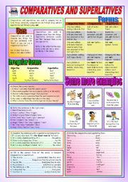 English Worksheet: COMPARATIVES AND SUPERLATIVES