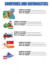 COUNTRIES, NATIONALITIES AND LANGUAGES 5/6 NEW