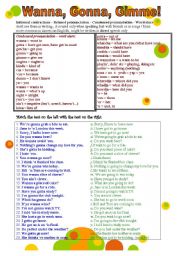 FUN FOR TEENS - Gonna Wanna Hafta  - 5_exercises -  DOMINOES, FUNKY BOARDGAME, song, BOOKMARK, printer friendly, key, PODCAST, 6_PAGES