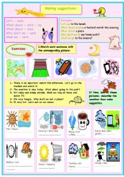 English Worksheet: making suggestions