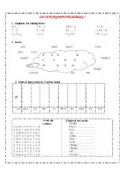 English Worksheet: Lets play with numbers!