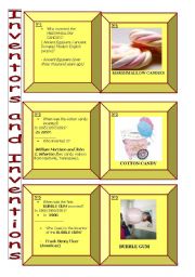 English Worksheet: INVENTORS AND INVENTIONS-guessing game