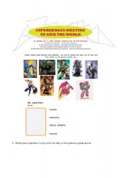 SUPERHEROES MEETING to save the world! (Lesson-plan)