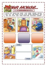 English Worksheet: OUR HOUSE (2)