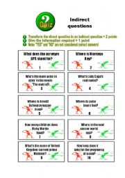 English Worksheet: Indirect or Embedded questions quiz