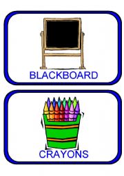 English Worksheet: SCHOOL OBJECTS - flashcards 9-16