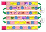 English Worksheet: Tenses Board Game