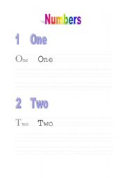 English worksheet: numbers