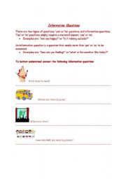 English worksheet: Answering Information Questions