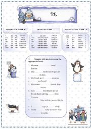 English Worksheet: BE