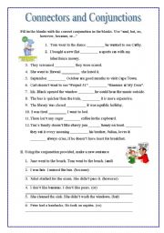 English Worksheet: Connectors and Conjunctions