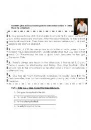 English Worksheet: reading