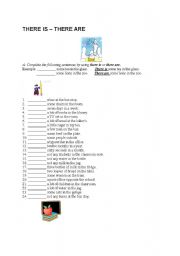 English worksheet: Select Exercises About THERE IS/ARE&HAVE/HAS GOT
