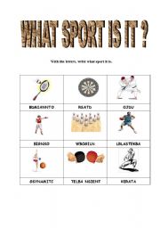 English worksheet: What sport is it ?