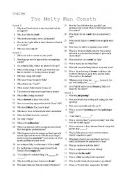 English Worksheet: Coupling - The Melty Man Cometh