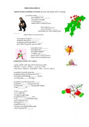 English Worksheet: CHRISTMAS CAROLS (SPRINGSTEEN, THE MUPPETS, G.MICHAEL)