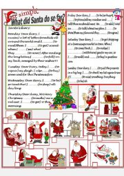 English Worksheet: Santas diary