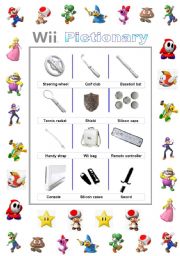 English Worksheet: The Wii Pictionary (Part 2/3)