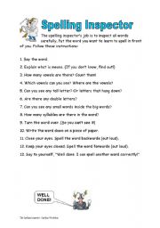 English Worksheet: Improve Your Pupils Spelling! 