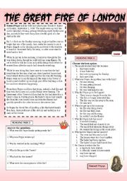 English Worksheet: The Great Fire of London