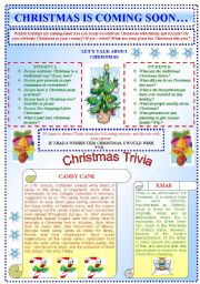 English Worksheet: Christmas is coming soon! 