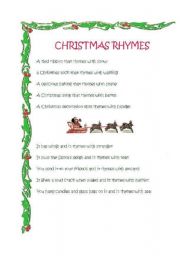 Xmas rhymes