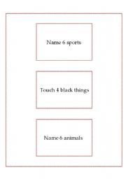 English worksheet: HIT CARDS