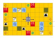 English Worksheet: Directions I - Board game - to go with Directions II