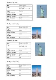 English Worksheet: New York monuments