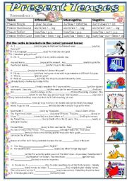 English Worksheet: Present Tenses: Pres Simple/Cont, Present Perf/Cont