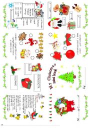 English Worksheet: Christmas mini book 1