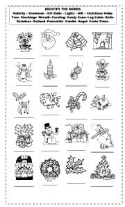 English Worksheet: Do you Know these words about Christmas?