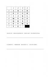 English worksheet: Code break