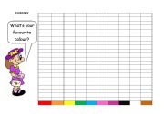 English worksheet: colours survey