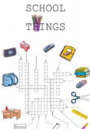 SHOOL THINGS CROSSWORD 