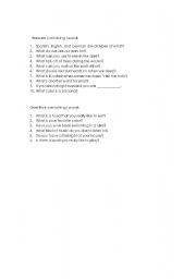 English worksheet: Questions and Answers containing L