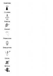 English worksheet: Halloween cards