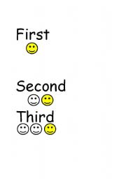 English Worksheet: Ordinal Numbers 1st - 6th