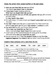 Present perfect Vs. Simple Past