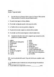 English Worksheet: Cajas de Carton assessment