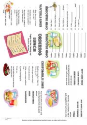 English Worksheet: ORDERING LUNCH