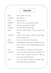 English Worksheet: Dialogue