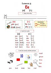 Reading exercises Part 2 (letters Ee, Ii, plus some consonant sounds)