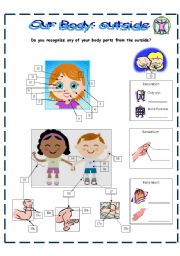 English Worksheet: Our body: outside