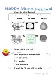 English Worksheet: Happy Moon Festival