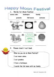 English Worksheet: Happy Moon Festival