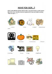 English Worksheet: Have you got?
