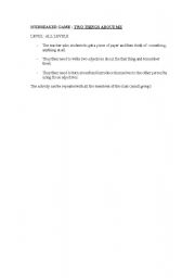 English Worksheet: Icebreaking Game: 