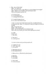 English worksheet: Reading Comprehension