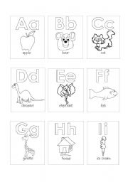 English Worksheet: Alphabet A-I